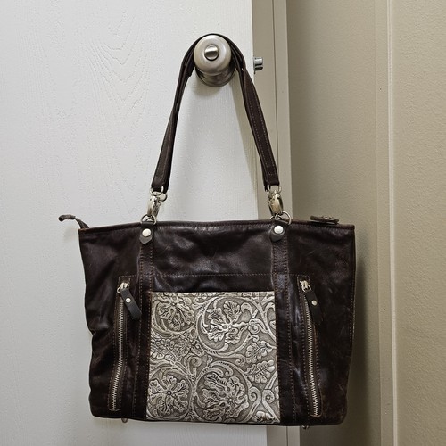 Texas Carpet Baggers Tote Embossed Leather Shoulder Purse Conceal Carry one kind