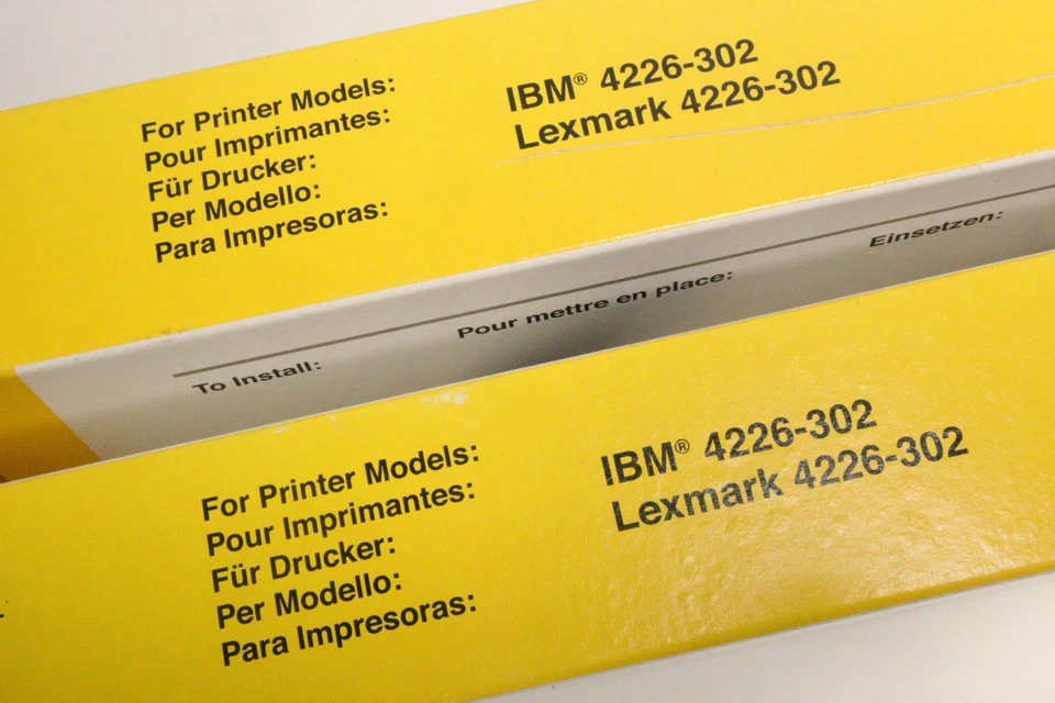 Лот из 2 новых из старых запасов LEXMARK IBM 1040864 черная лента 4226-302 EL4792 - Изображение 4 из 4