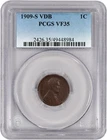 1909 S VDB 1C Lincoln Wheat Cent NGC VF35 Very Fine Circulated Key Date Coin