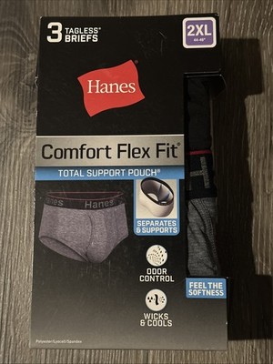 Hanes comfort flex fit total Support Pouch tagless briefs 3 pack Men s 2XL New