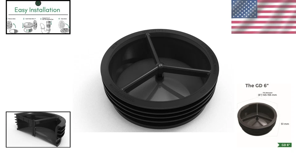 Green Drain 6 - Removable Trap Seal for 145-155mm Pipes - Image 2 of 4