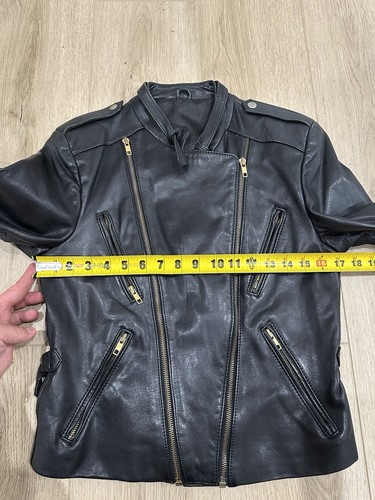Vintage Leather Black Gandalf Detroit Leather Rockstar Jacket Size 13 - Picture 12 of 17
