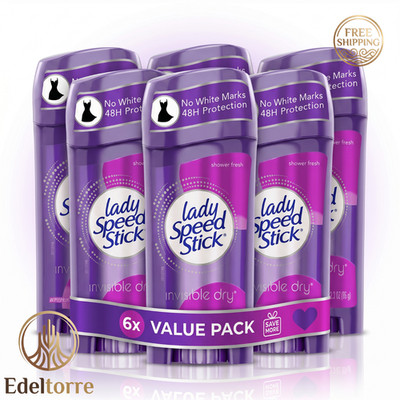 Lady Speed Stick Invisible Dry Shower Fresh Antiperspirant Deodorant 2.3oz 6Pack