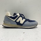 New Balance 574 Navy Blue Grey Lifestyle Sneakers Size 9.5 — photo 3