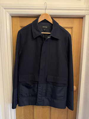 Whistles Mens Navy Wool Field Jacket Blue Size Large Italian Fabric Reiss  Arne UK
