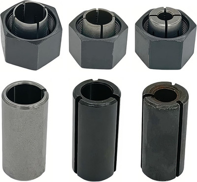 1/2'', 1/4'', 12Mm Collet and Nut Set Replace for Dewalt DW6214 DW618 Router with