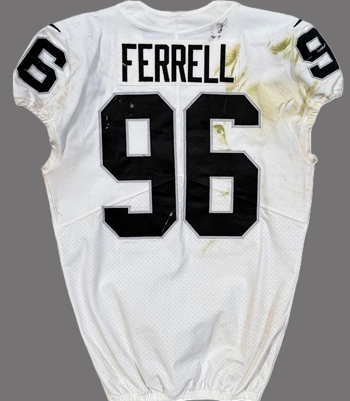 Clelin Ferrell GAME WORN💪12.01.19 Oakland Raiders⚫⚪Nike NFL Jersey 👕vs. Chiefs