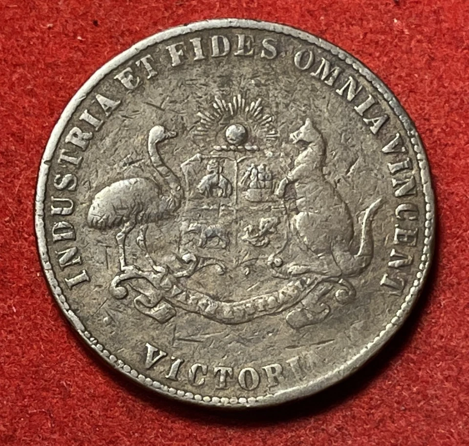 Australia J.R. Grundy Penny 1861 Copper Coin KM#Tn78.1 T9183 - Image 2 of 2
