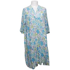 Miss Lady, Kleid, Größe: XL/XXL, Blau/Mehrfarbig, Baumwolle/Viskose, Blumen #NzG