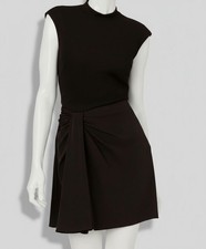 Adrianna By Adrianna Papell Women's Black Fit & Flare Twisted Dress Size 12