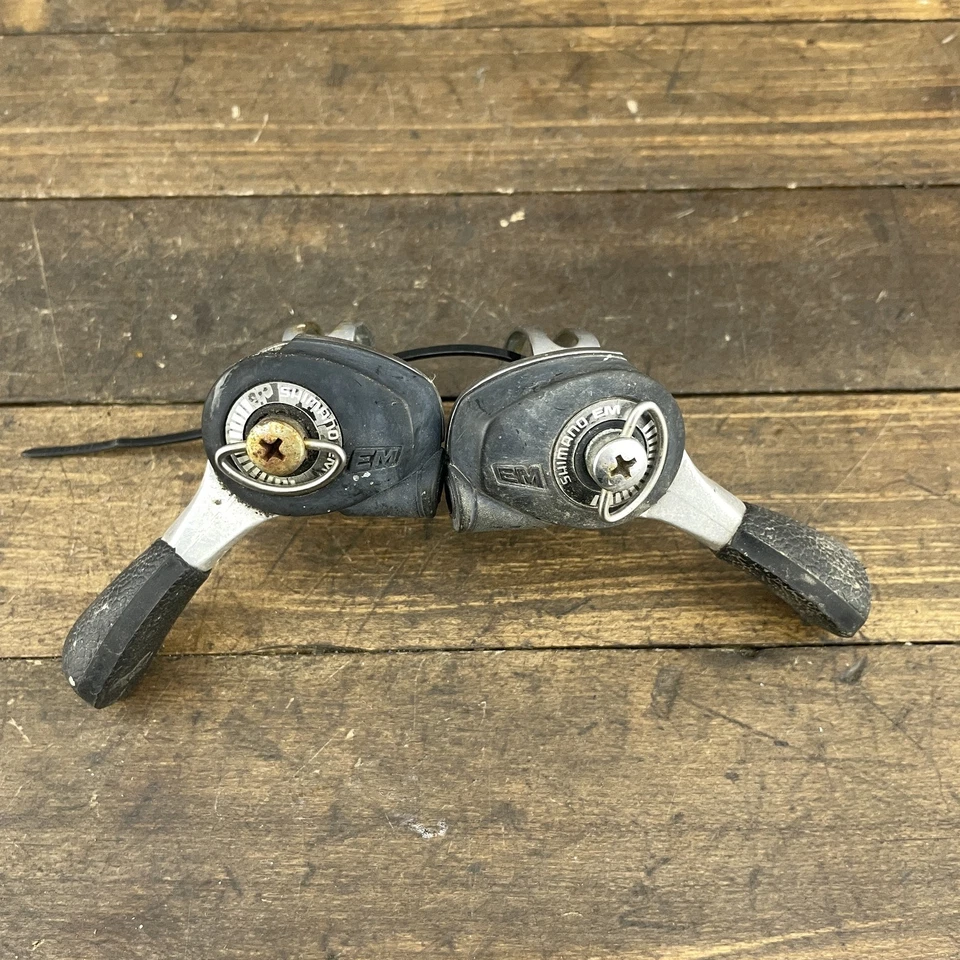 Vintage Shimano EM SL-MT50 Thumb Shifters Pair Japan MTB Bike Lever 160g Retro - Image 2 of 4
