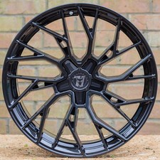 18" VAUXHALL COMBO 2018-2025 WOLFRACE VOODOO GLOSS BLACK 8.5J ALLOYS X4