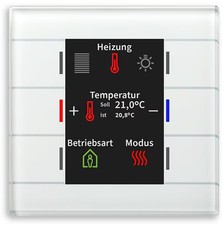 MDT KNX Glastaster II Smart Serie .02, Farbdisplay, Temperatursensor, weiß