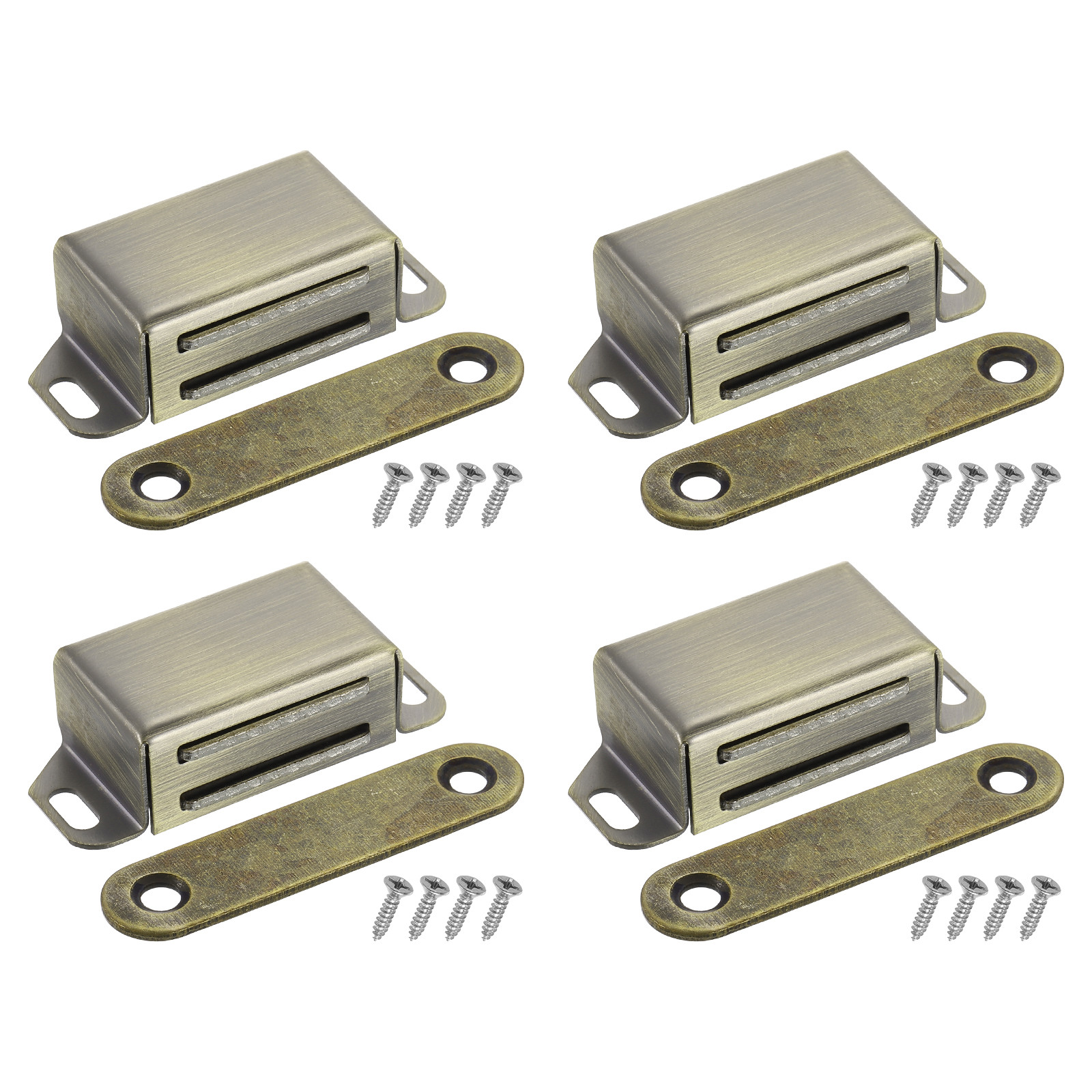 4Pcs Bronze Magnetic Cabinet Catches Latch Hardware