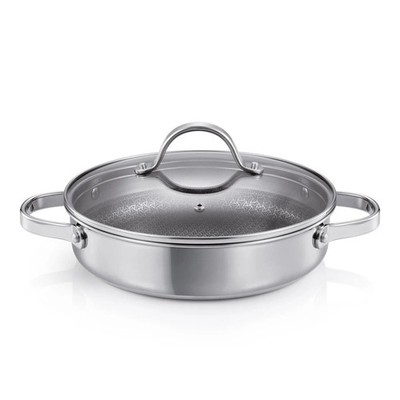 Tescoma Tiefe Bratpfanne SteelCRAFT mit Deckel ø 28 cm, 2 Griffe