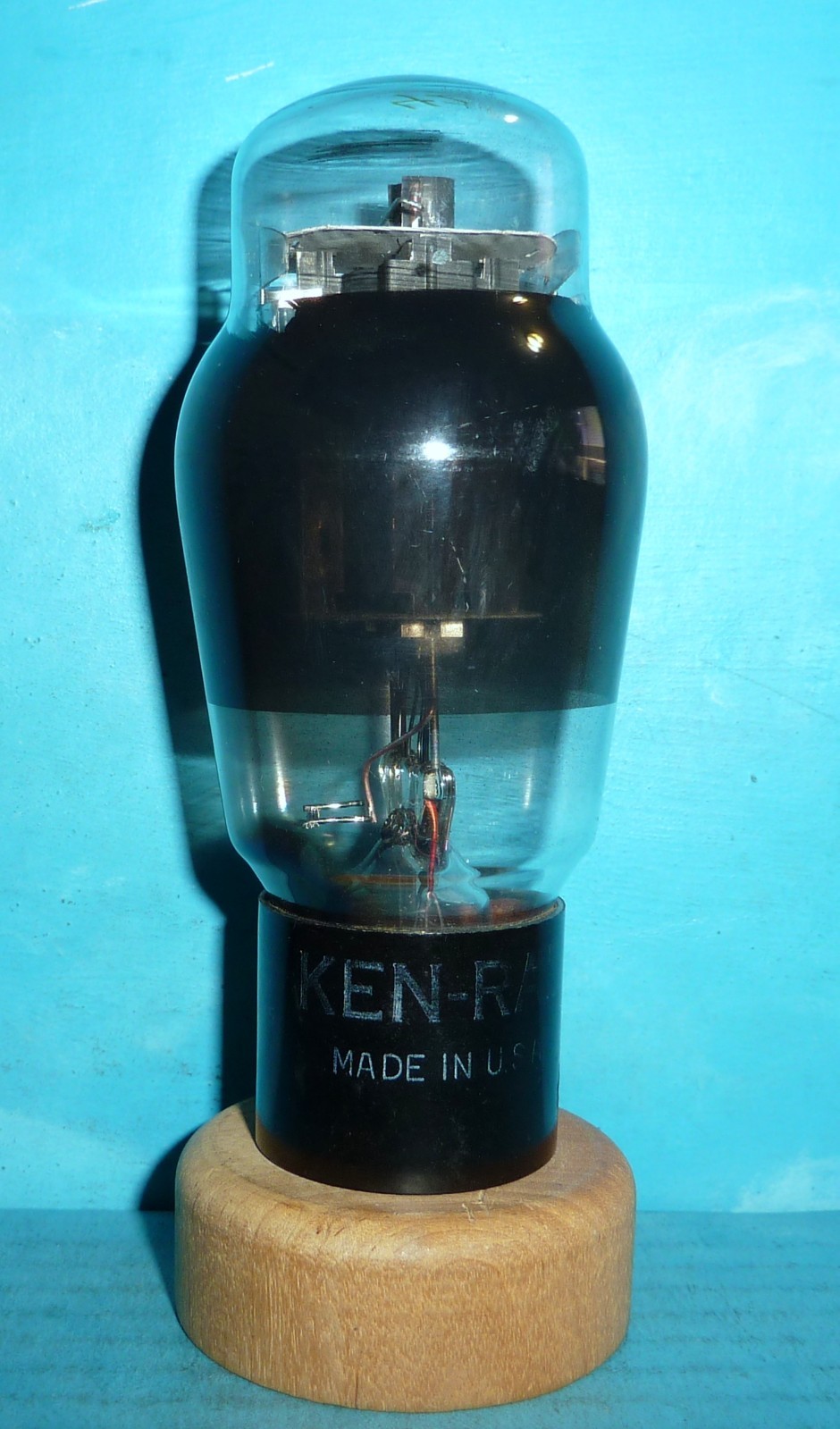 Ken-Rad 6L6G Tube Black Plate Black Glass Copper Posts Mica Snubbers Tested