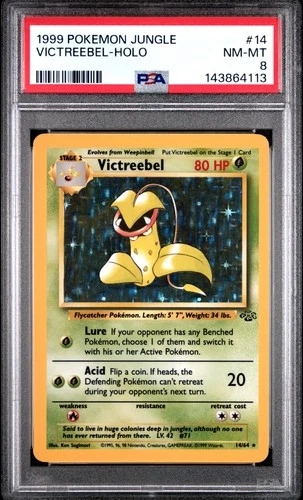 1999 POKEMON VICTREEBEL-HOLO JUNGLE #14 PSA 8