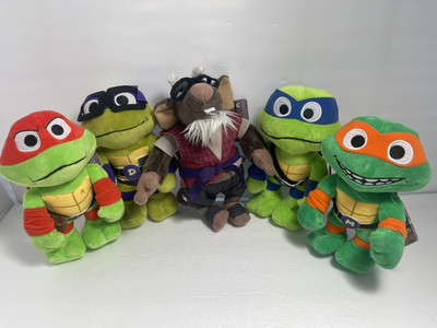 TMNT Mayhem Plush Toys Set of 5 Splinter Raphael Donatello Leonardo Michelangelo