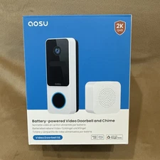 OPEN BOX! AOSU V8E2CA11 Wireless Doorbell Video Camera with Homebase, 5MP HD