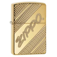 Zippo Windproof Lighter Armor Coiled High Polish Brass (29625)