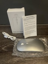 RECHARGEABLE WIRELESS BLUETOOTH MOUSE SLIM SILVER COLOR NEW UNUSED WITH BOX
