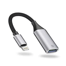  Lightning to USB Adapter [Apple MFi Certified], USB Camera Adapter for Grey