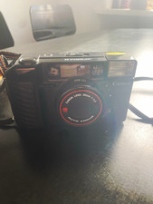Canon AF35M II 35mm Kompaktkamera Autofokus mit Blitz schwarz inkl. Tasche