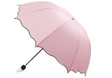  Free Duty Tax Dome Parasol Sun-Rain Umbrella,Triple Folding Ruffled Anti-U