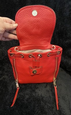 MICHAEL KORS ViV Extra-small Pebbled Leather Red Backpack 