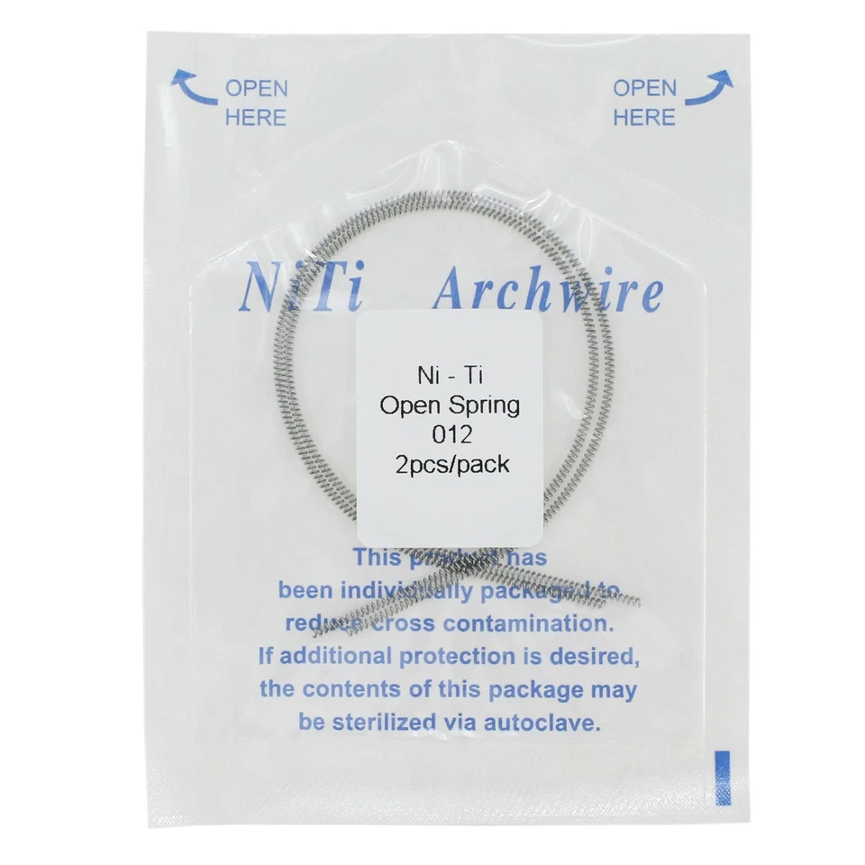 Alambres cerrados de arco de resorte helicoidal abierto para ortodoncia dental Niti 010 012 180 mm 6 mm 9 mm Foto 3 de 4