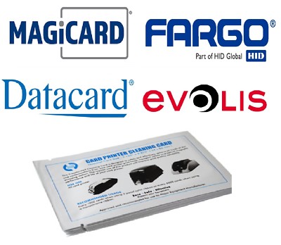 Reinigungskarten für Karten-/Abzeichendrucker - Magicard, Evolis, Datacard, Fargo 10 Stück 