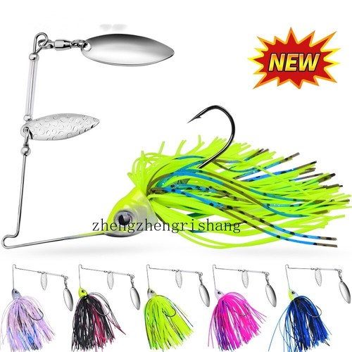 5pcs 13g/16g Spinnerbaits Bait Rubber Skirt Buzzbaits Spoon Blade Fishing Lures - Picture 3 of 20