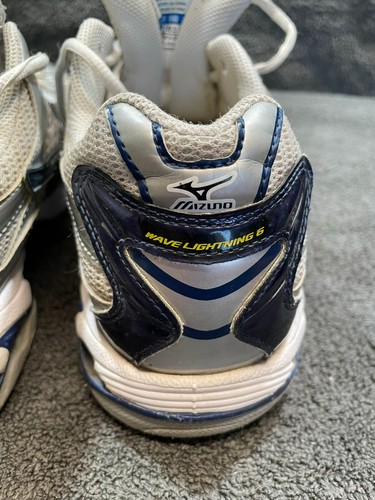 Mizuno Wave Lightning 6 Size US 9.5 EU 40.5 Women's Volleyball Shoes Silver/Navy - Bild 18 von 24