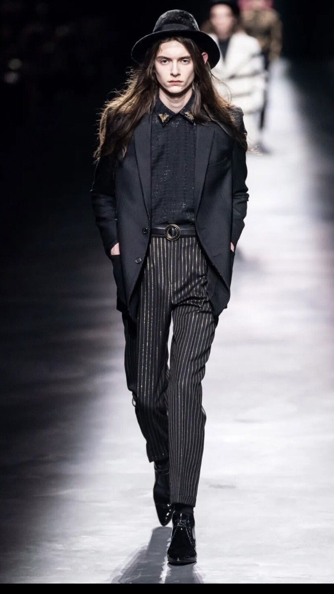 Saint Laurent mens gold stripes Boot Cut $1190 UK