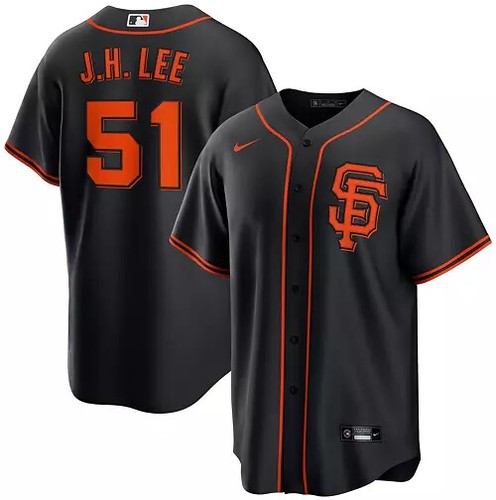 San Francisco Giants Jung Hoo Lee Nike Men's Black Official MLB Player Jersey