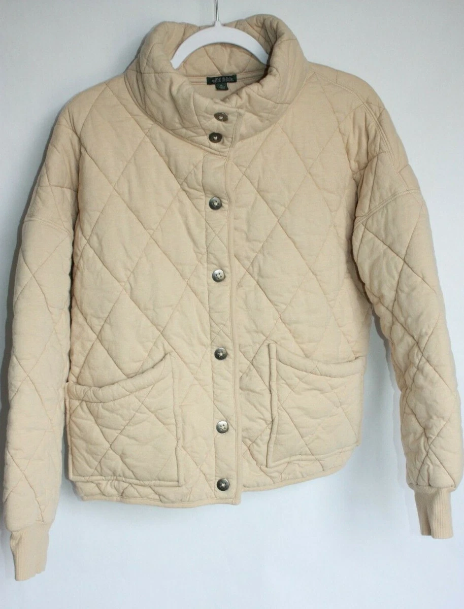 WILD FABLE X TARGET | Womens Size XL Tan Beige Quilted Jacket Coat Button  Front