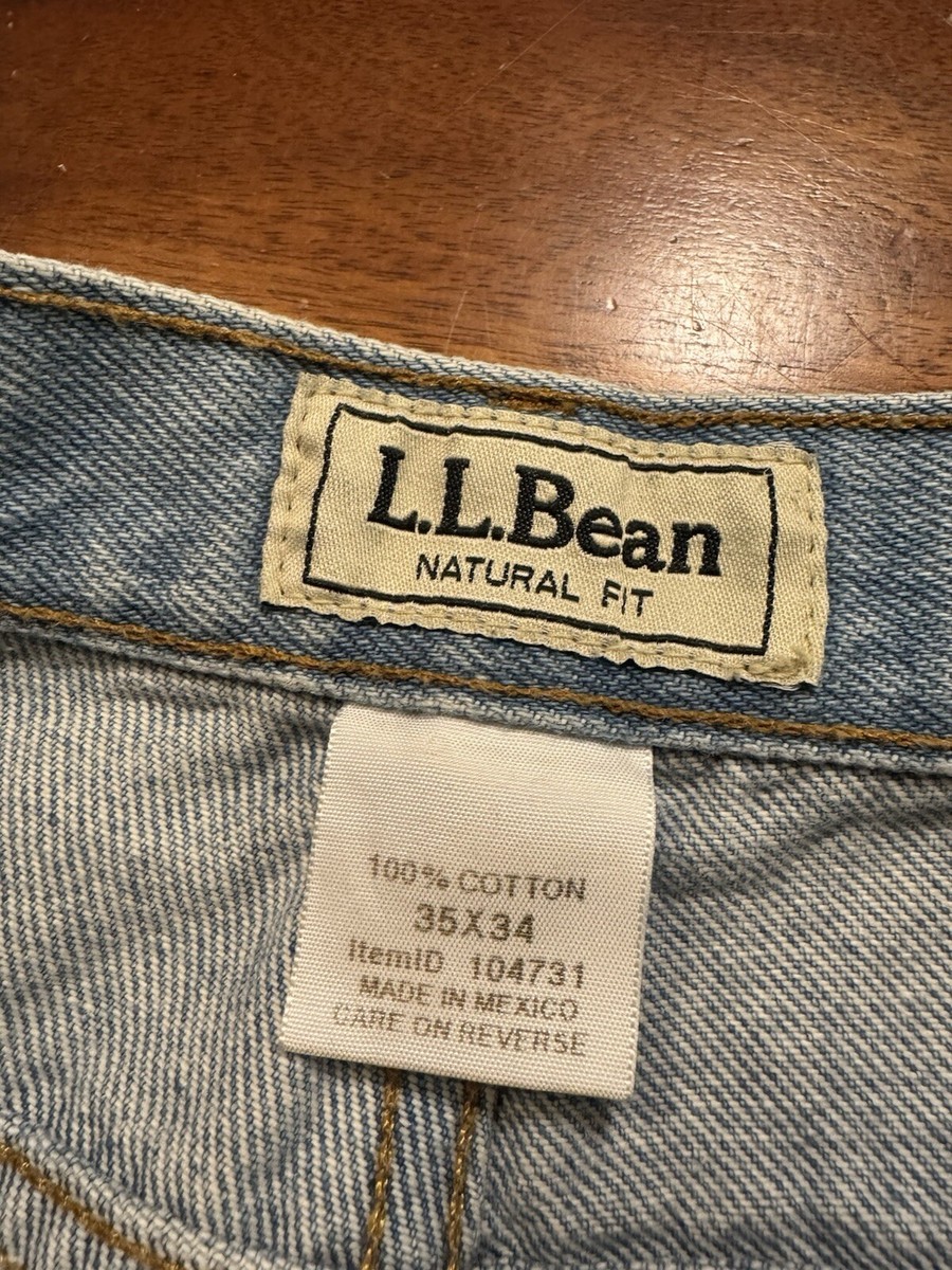 r② L.L. Bean Men's Light Blue Natural Fit Straight Leg Work Outdoor