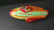 2001 Schylling Rocket Racer Friction Power Tin Astronaut Missing rear fin 20-B 