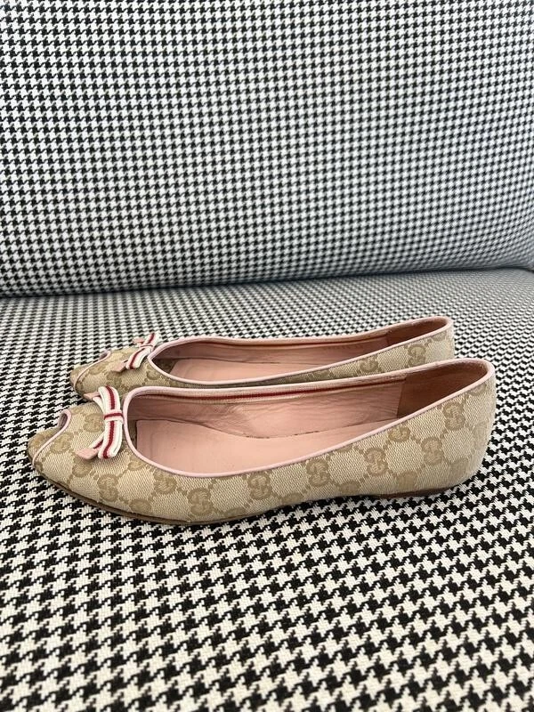 Ballerines femme Gucci GG monogramme boucle toile EU 39