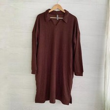 NWT Mondetta - Brown knit lined collared tunic sweater dress, XXL