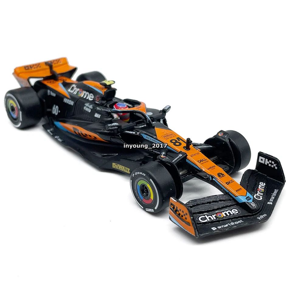 1/43 2023 F1 McLaren MCL60 Model Car Diecast Collectible Vehicle Oscar Piastri - Image 4 of 4