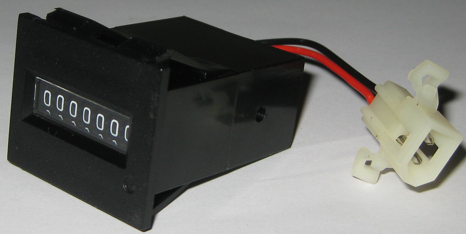 KEP E760 Electro Mechanical Compact 7 Digit Counter w/ Plug - 12 V DC - 10 CPS