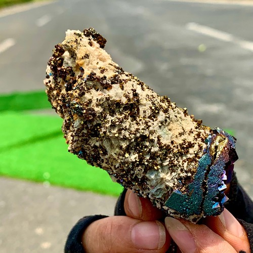 171g Natural colorful Chalcopyrite Calci crystal cluster rare mineral samples - Picture 16 of 18