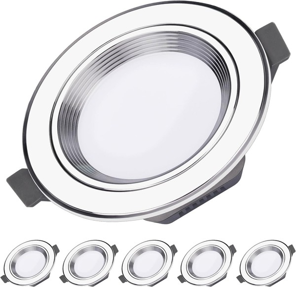 6Er Set LED Einbaustrahler Deckenspots Einbauleuchte Flach 5W Dimmbar Strahler-image