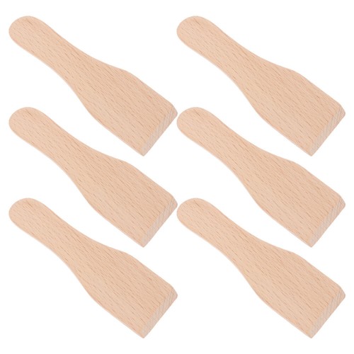 6 Pcs Wooden Shovel Scraper Set Kitchenware Spatula Spatulas for Cooking