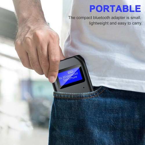 3 in1 Bluetooth 5.0 Transmitter Receiver Wireless Audio 3.5mm Adapter for TV PC - Afbeelding 8 van 12