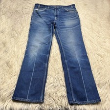Vintage 80's 90's Levi's Men's 36 x 30 Brown Tab Straight Jeans Made in USA