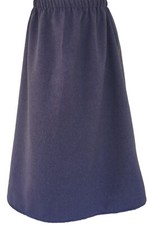 Ladies S M L XL 1X 2X 3X long full A-line skirt dark gray grey polyester modest