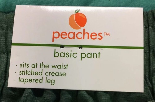 Peaches 3XL Womens Basic Scrub Pants Classic Fit 7172 Pine Green - Picture 8 of 10
