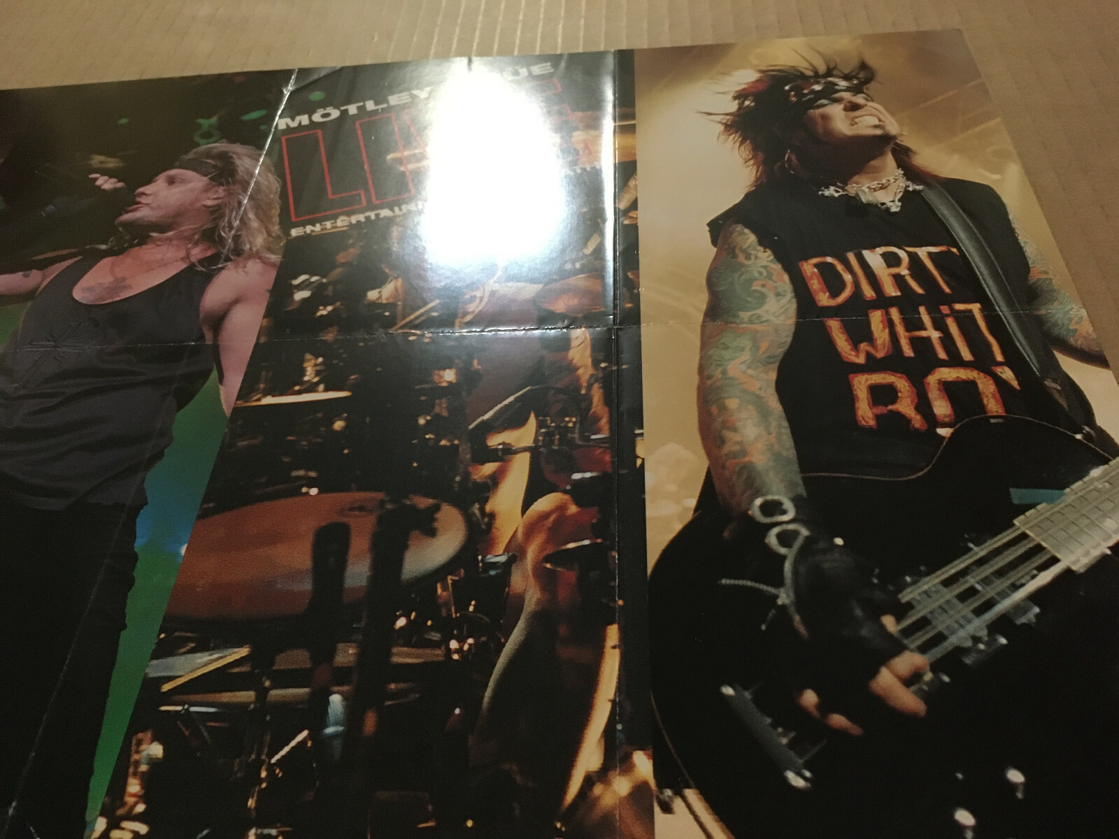 MOTLEY CRUE Ultra Rare 1999 PROMO POSTER for Live CD 17x11 USA NEVER DISPLAYED
